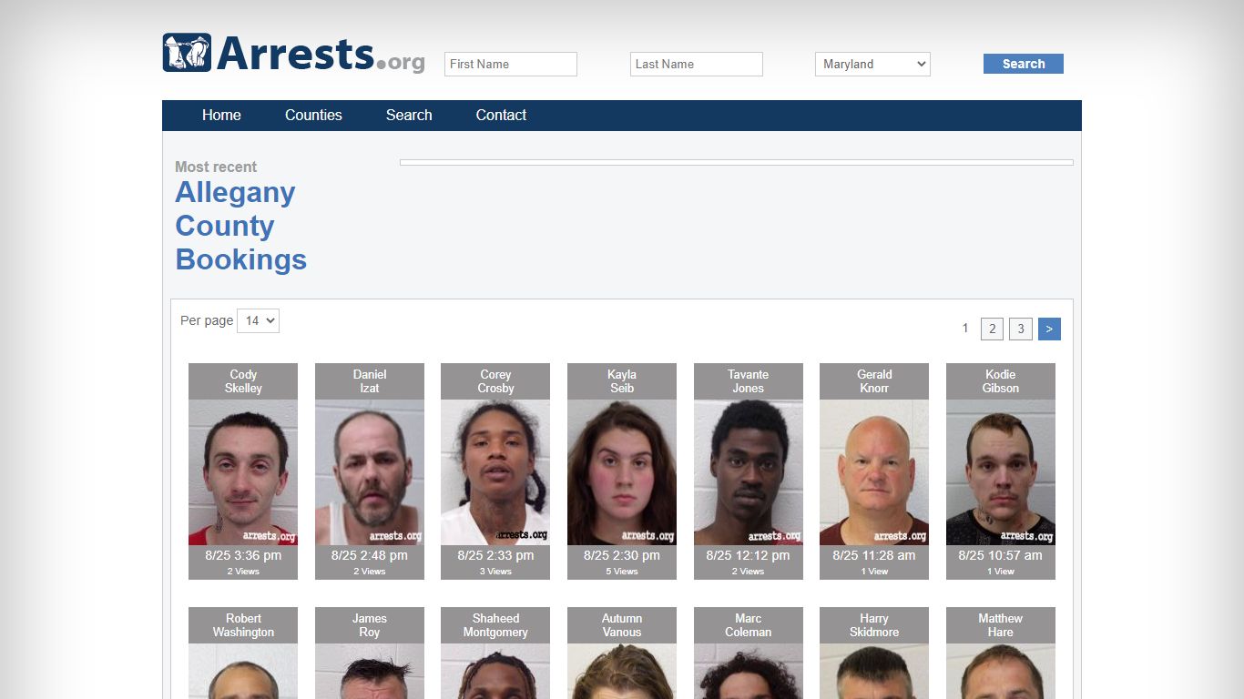 Allegany County Arrests and Inmate Search